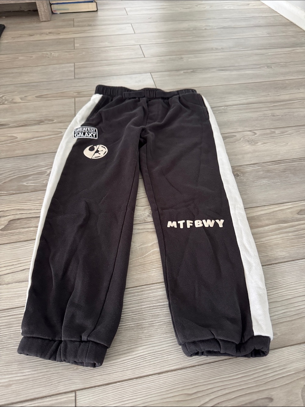 Star Wars Black Joggers with White Side Stripes
